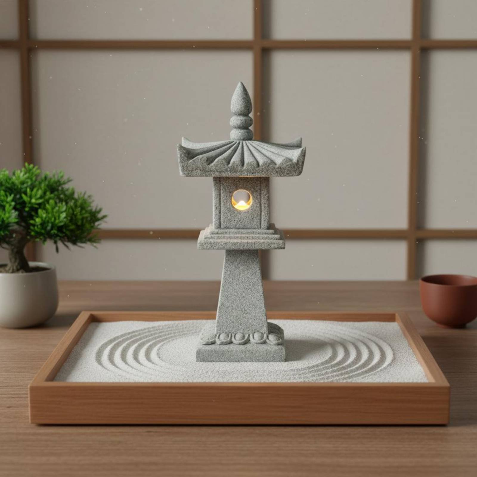Miniature Stone Lantern Antiqu - đánh giá và giá Bonsai Garden Usa
