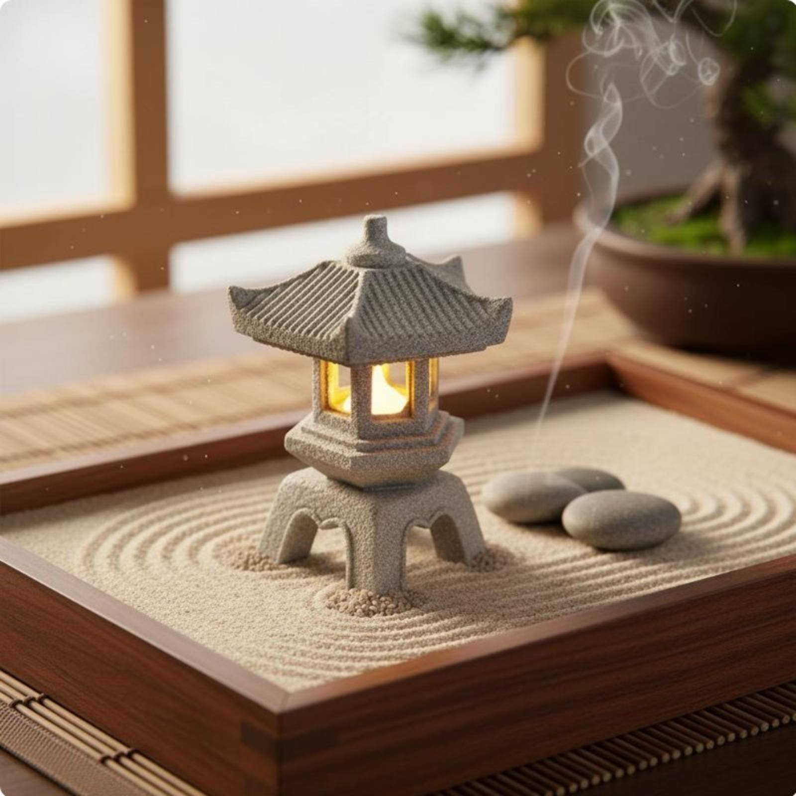 Miniature Stone Lantern Antiqu - đánh giá và giá Bonsai Garden Usa