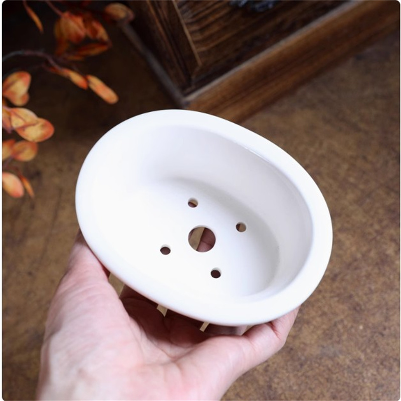Porcelain White Oval Bonsai Po - đánh giá và giá Bonsai Garden Table