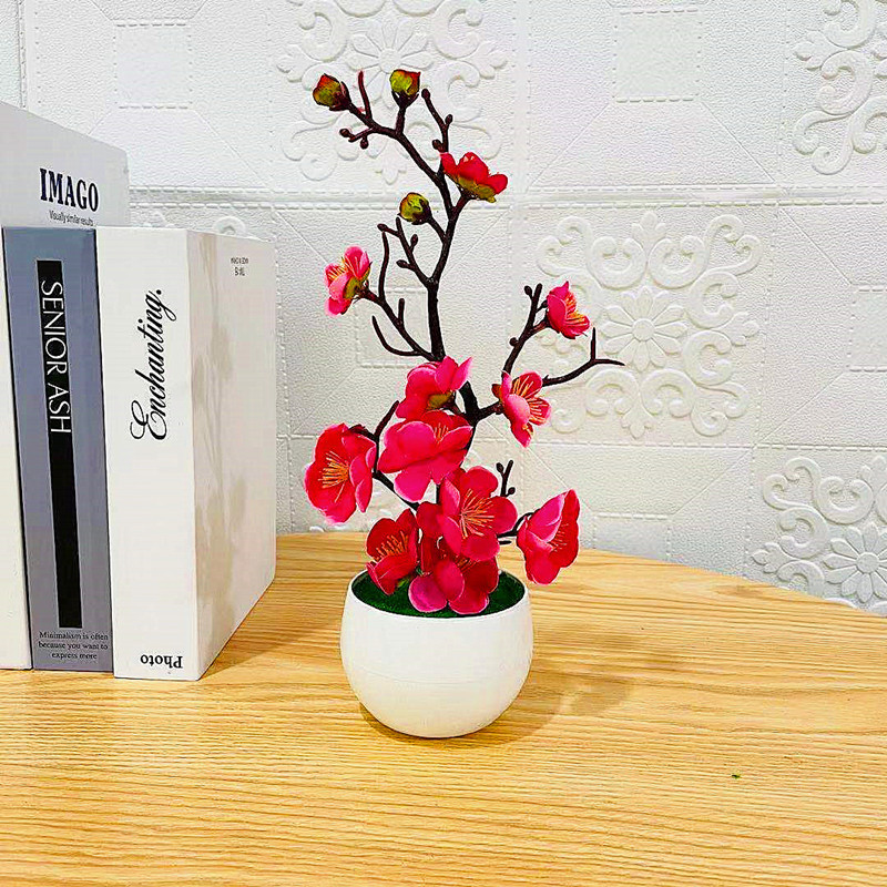 Simulation Plum Flower Pot Pla - đánh giá và giá Bonsai Garden Zen