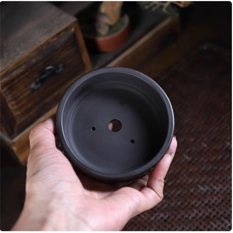 Ceramic Round Bonsai Pot, Drum - đánh giá và giá Bonsai Garden Table