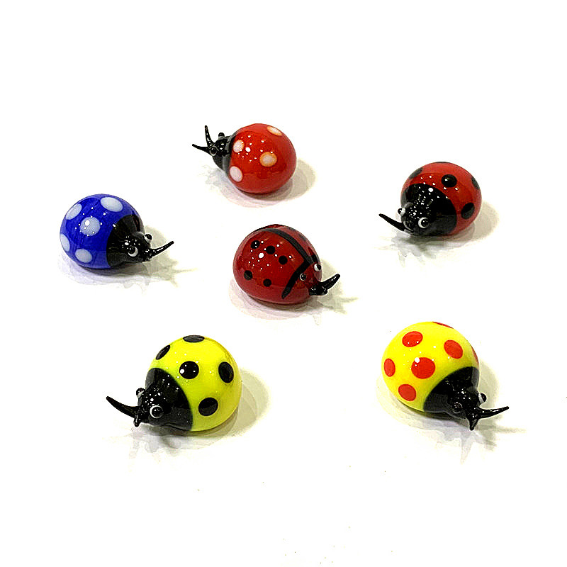 Colorful Mini Glass Ladybug Fi - đánh giá và giá Bonsai Garden Table