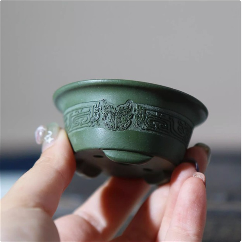 Ceramic Carved Mini Bonsai Pot - đánh giá và giá Bonsai Garden Table