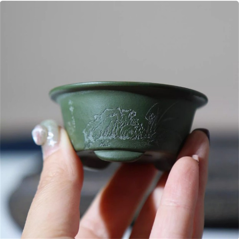 Ceramic Carved Mini Bonsai Pot - đánh giá và giá Bonsai Garden Table