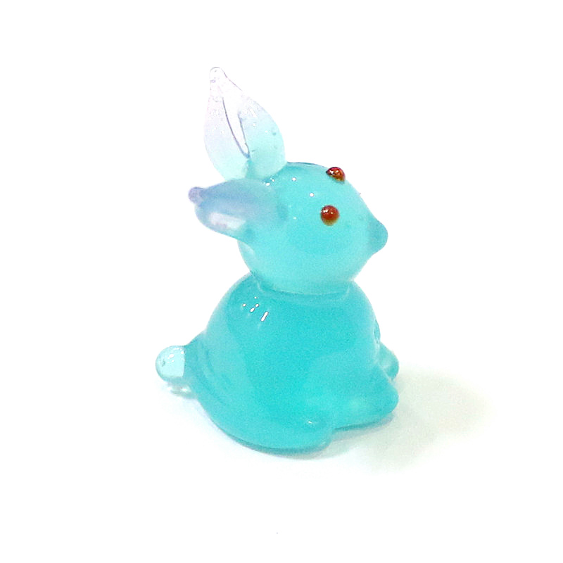 2pcs Mini Glass Bunny Figurine - đánh giá và giá Bonsai Garden Table