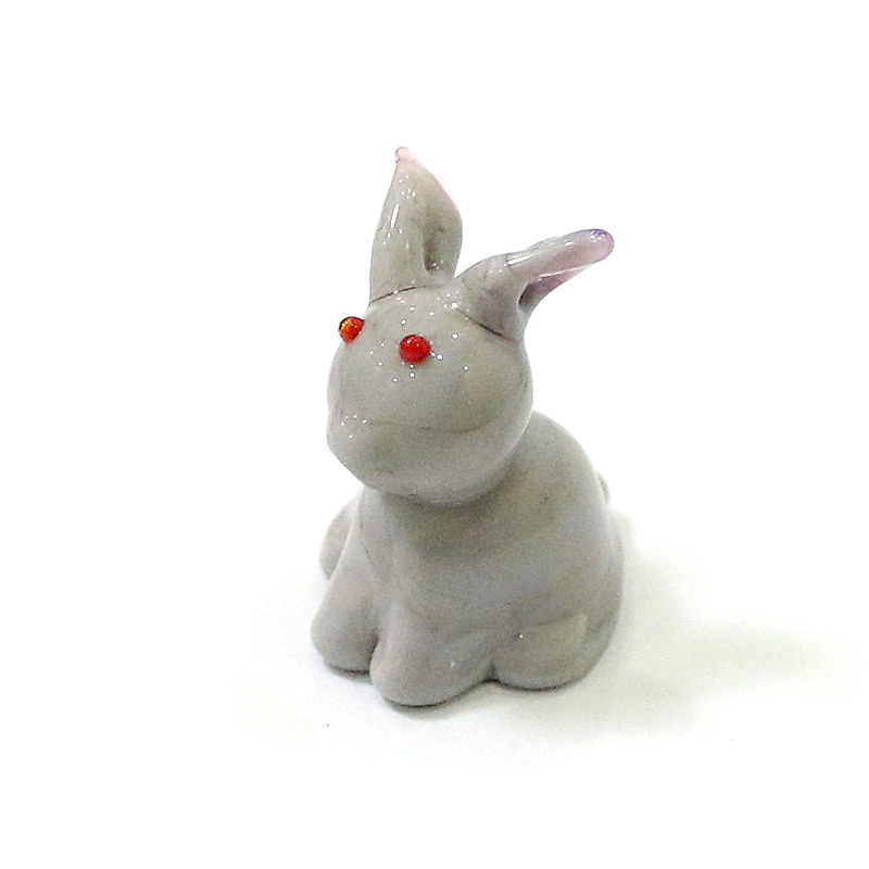 2pcs Mini Glass Bunny Figurine - đánh giá và giá Bonsai Garden Table