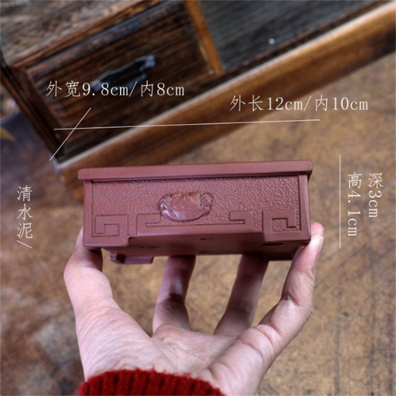 Ceramic Crab Carved Rectangle  - đánh giá và giá Bonsai Garden Table