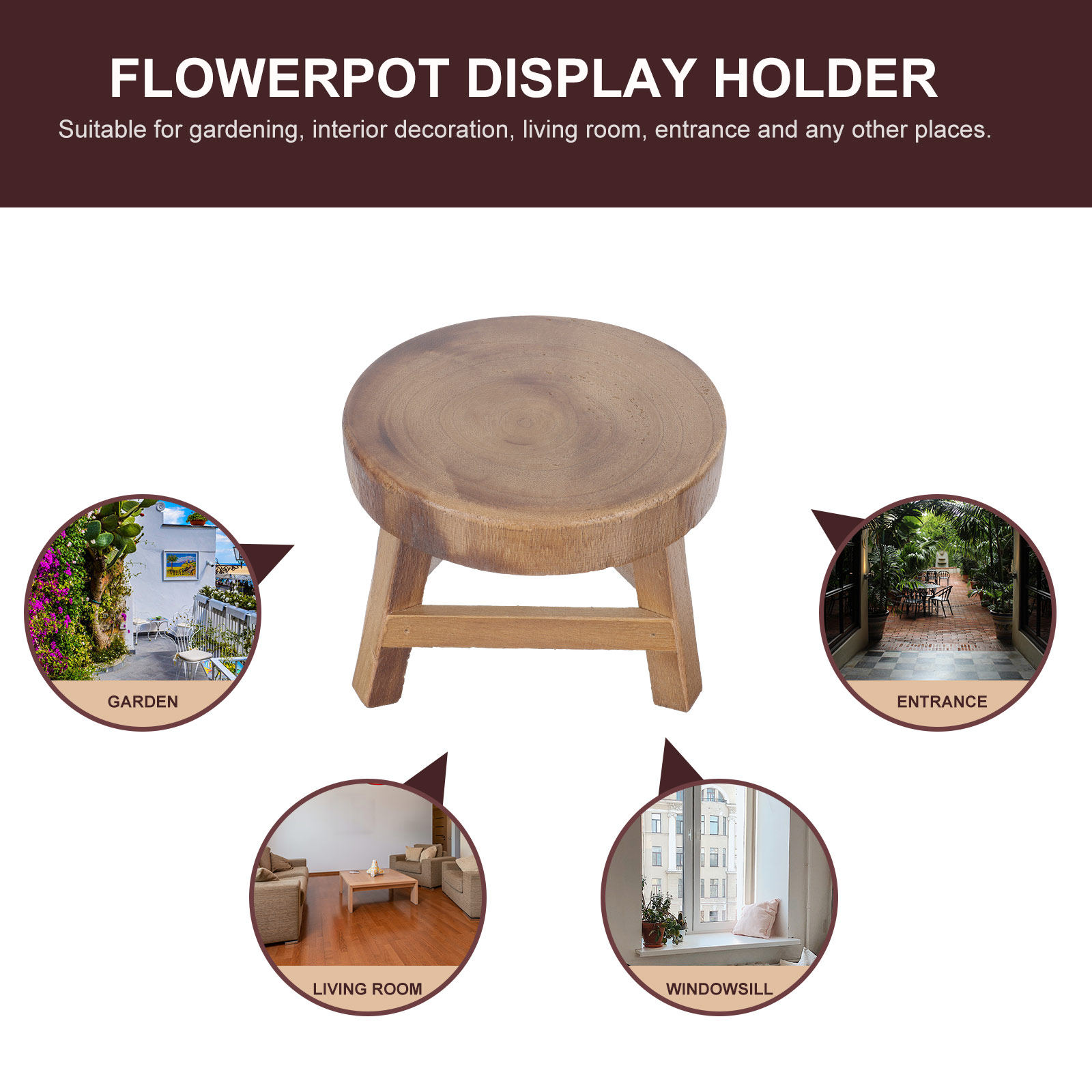 1Pcs Wooden Flower Pot Stand R - đánh giá và giá Bonsai Garden Usa